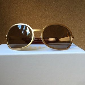 Chloe Runway 69mmGold Metal Frame Sunglasses